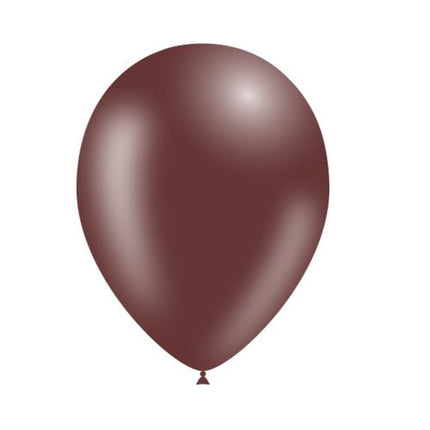 Chocolade Bruine Ballonnen 25cm 50st van Balloonia koop je bij Partywinkel