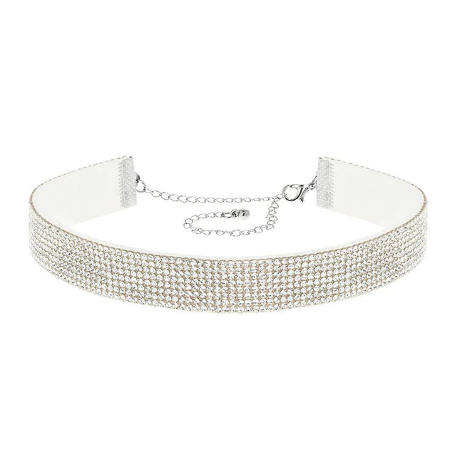 Choker Crystal zilver van Boland koop je bij Partywinkel