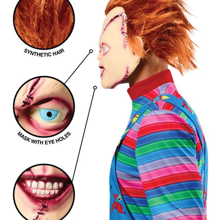 Chucky masker gehecht van Rubies koop je bij Partywinkel
