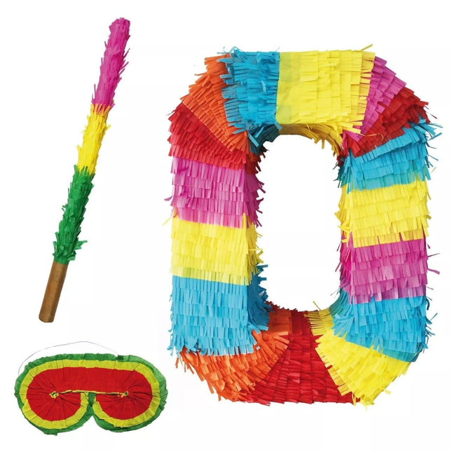 Cijfer 0 Piñata Set 3-delig 45cm van VDV Benefit koop je bij Partywinkel