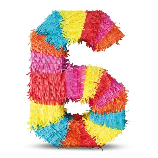 Cijfer 6 Piñata 50cm van VDV Benefit koop je bij Partywinkel