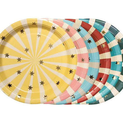 Circus Borden 18cm 6st van Partydeco koop je bij Partywinkel