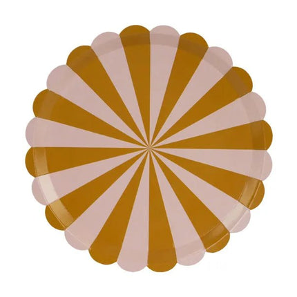 Circus Borden Bruin Roze 21cm 6st van Partydeco koop je bij Partywinkel