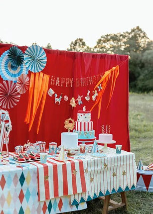 Circus Tafelkleed Gekleurd 1,8m van Partydeco koop je bij Partywinkel