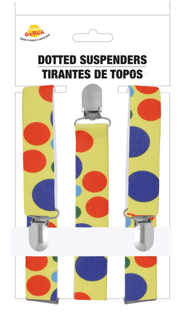 Clown Bretels Stippen 92cm van Fiestas Guirca koop je bij Partywinkel