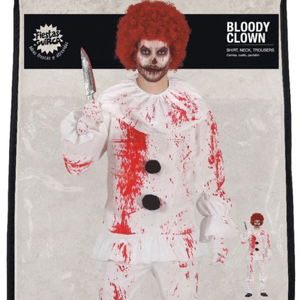 Clown Halloween Kostuum Heren Bloederig van Fiestas Guirca koop je bij Partywinkel