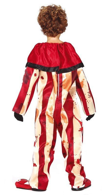 Clown Halloween Kostuum Kind gestreept van Fiestas Guirca koop je bij Partywinkel
