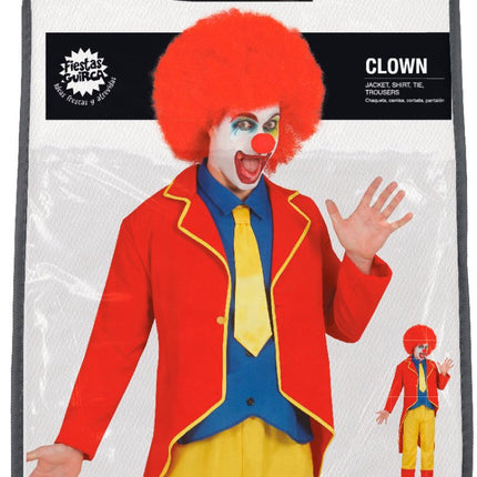 Clown Pak Rood Blauw Geel van Fiestas Guirca koop je bij Partywinkel