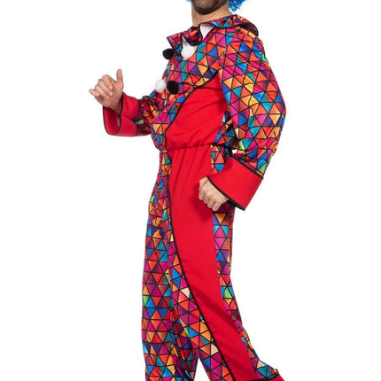 Clownspak Blauw Rood Heren van Wilbers & Wilbers koop je bij Partywinkel