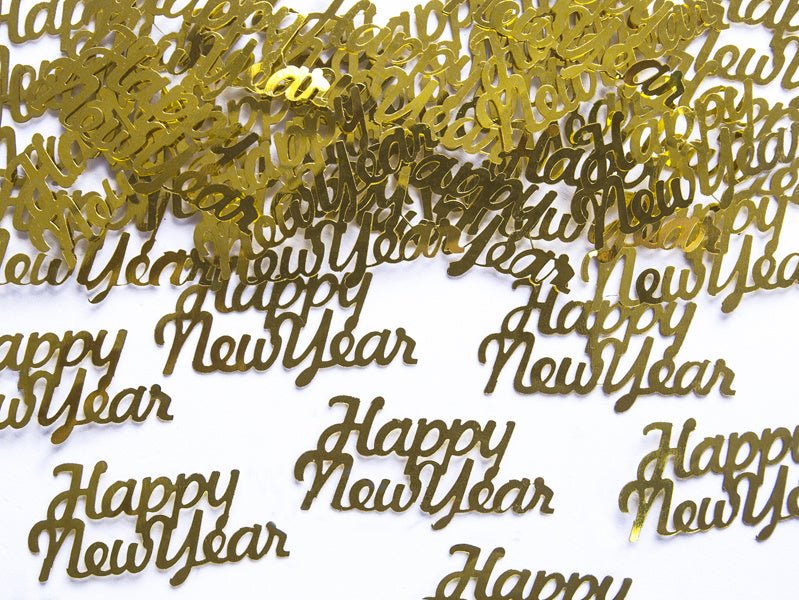 Confetti Happy New Year Goud 4cm van Partydeco koop je bij Partywinkel