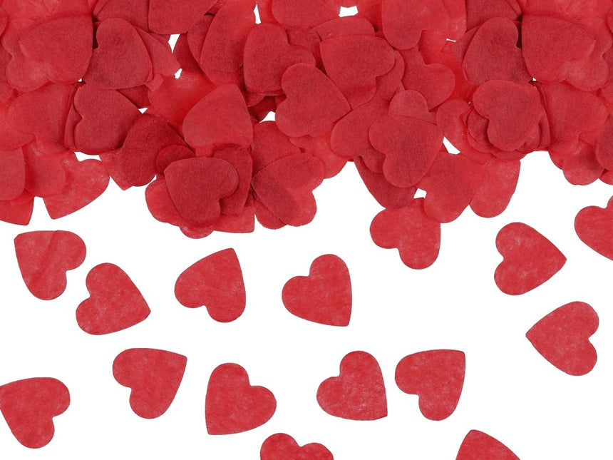 Confetti Hearts, 1,6x1,6 cm, red, 15g van Partydeco koop je bij Partywinkel