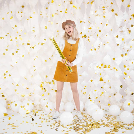 Confetti Kanon Hartjes Goud 60cm van Partydeco koop je bij Partywinkel