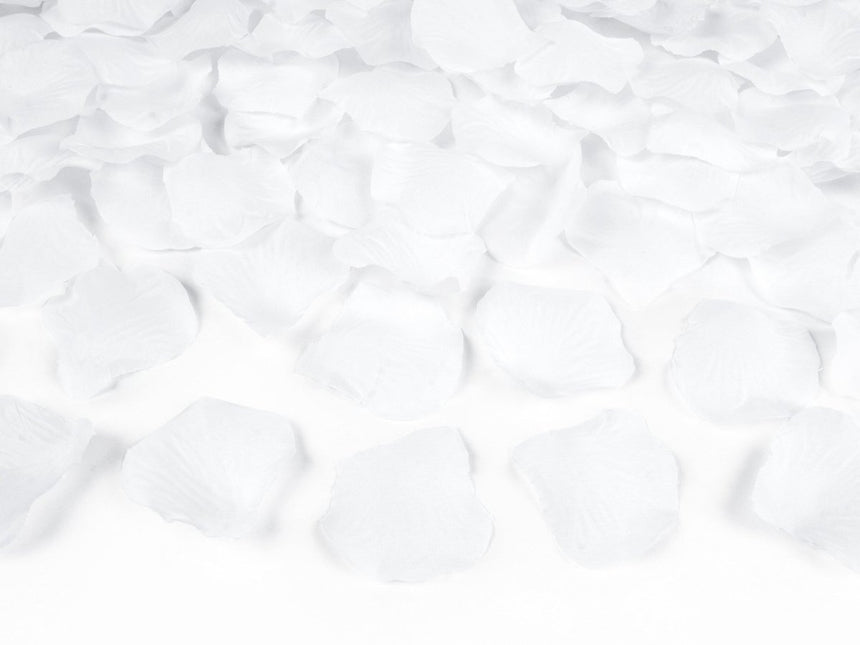 Confetti Kanon Witte Rozenblaadjes 60cm van Partydeco koop je bij Partywinkel