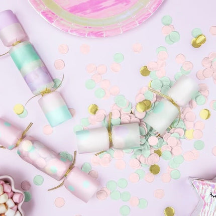 Confetti Knaller Pastel 17cm 6st van Partydeco koop je bij Partywinkel