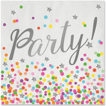 Confetti Party Servetten 33cm 16st van Folat koop je bij Partywinkel