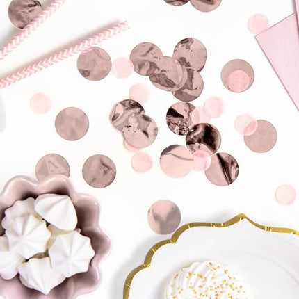Confetti Rond Rose Goud van Partydeco koop je bij Partywinkel