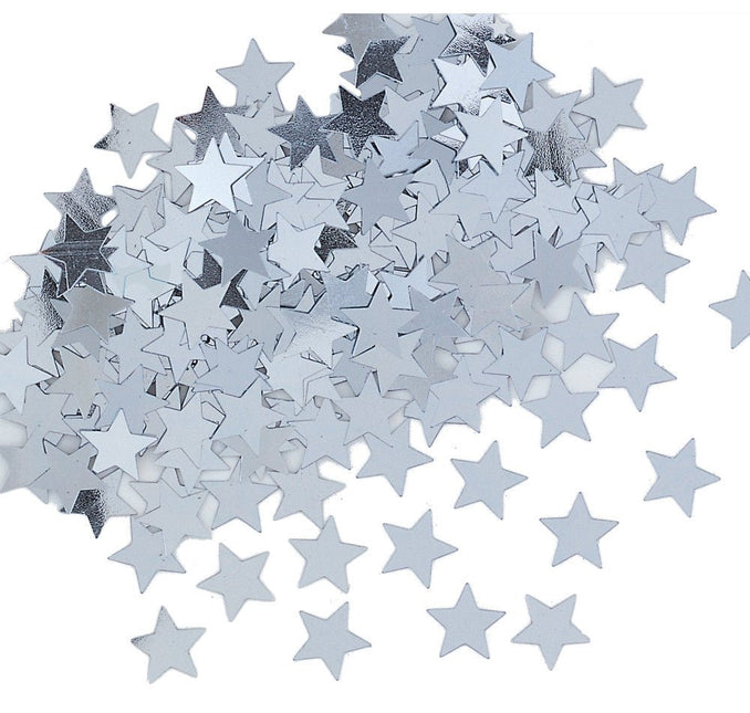 Confetti Sterren Zilver 10,2cm van Unique koop je bij Partywinkel