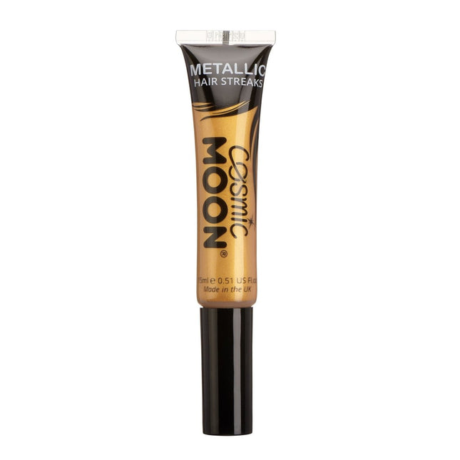Cosmic Moon Metallic Hair Streaks Gold 15ml van Moon Creations koop je bij Partywinkel