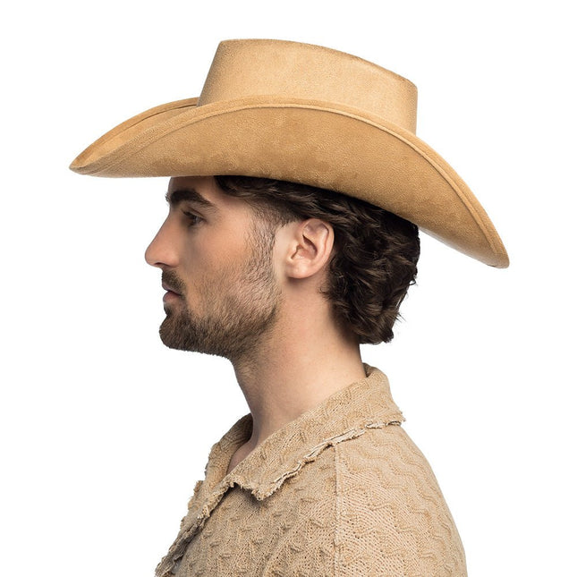 Cowboy Hoed Beige Bronco van Boland koop je bij Partywinkel