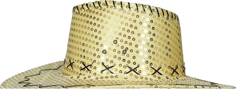 Cowboy Hoed Goud Pailletten van Fiestas Guirca koop je bij Partywinkel
