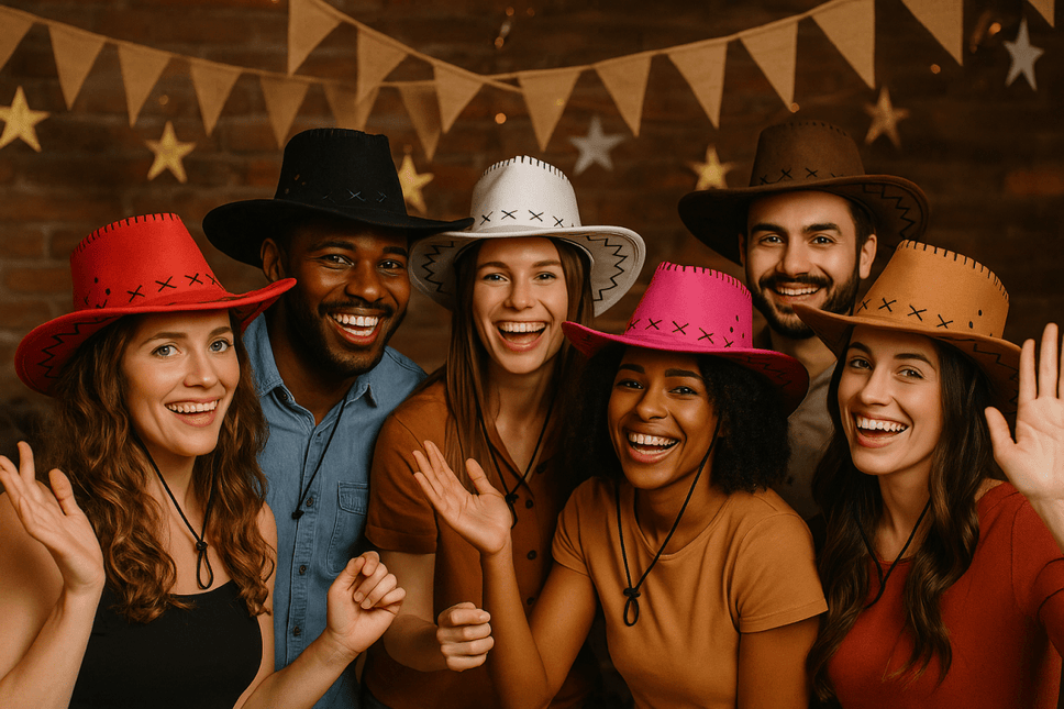 Cowboy Hoed Roze Luxe van Partychimp koop je bij Partywinkel