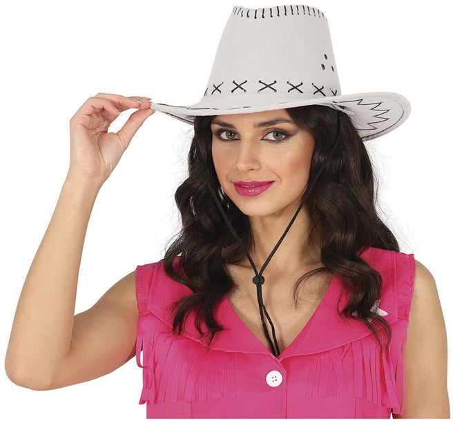 Cowboy Hoed Wit van Fiestas Guirca koop je bij Partywinkel