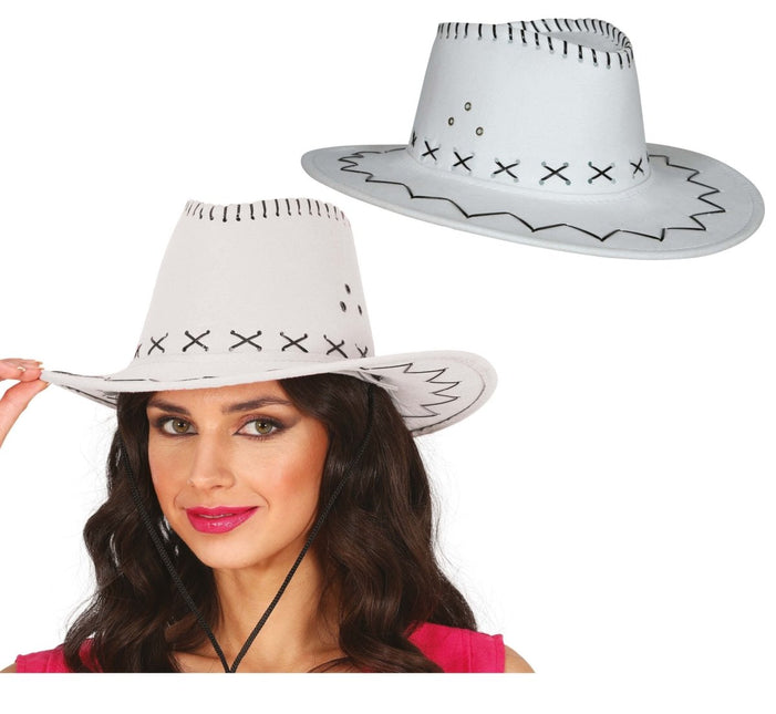 Cowboy Hoed Wit van Fiestas Guirca koop je bij Partywinkel