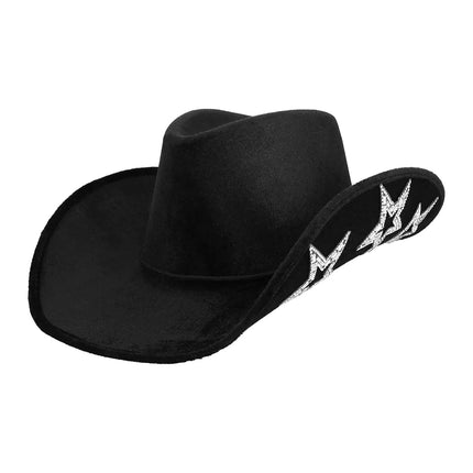 Cowboy Hoed Zwart Sterren van Boland koop je bij Partywinkel