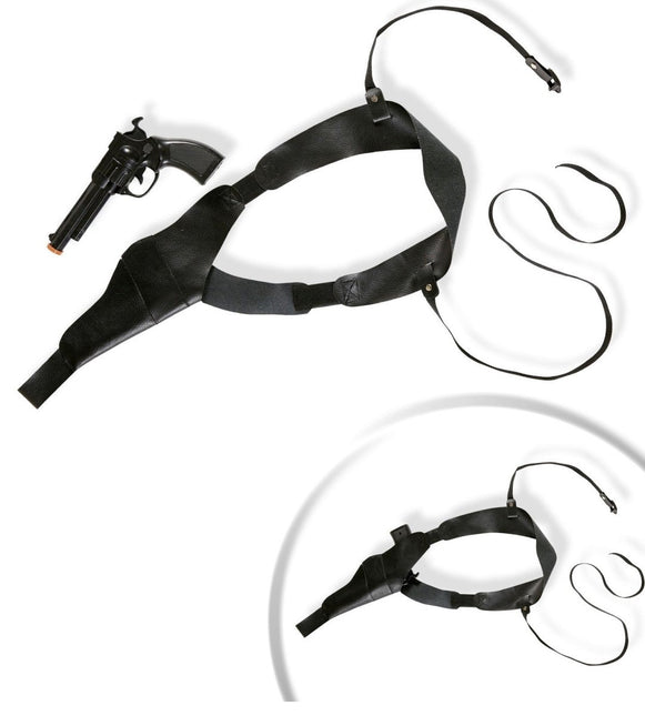 Cowboy Holster Zwart van Widmann koop je bij Partywinkel