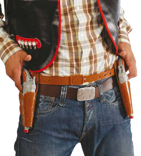 Cowboy Holsters met Pistolen van Fiestas Guirca koop je bij Partywinkel