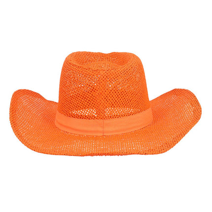Cowboy Stro Hoed Oranje van Boland koop je bij Partywinkel