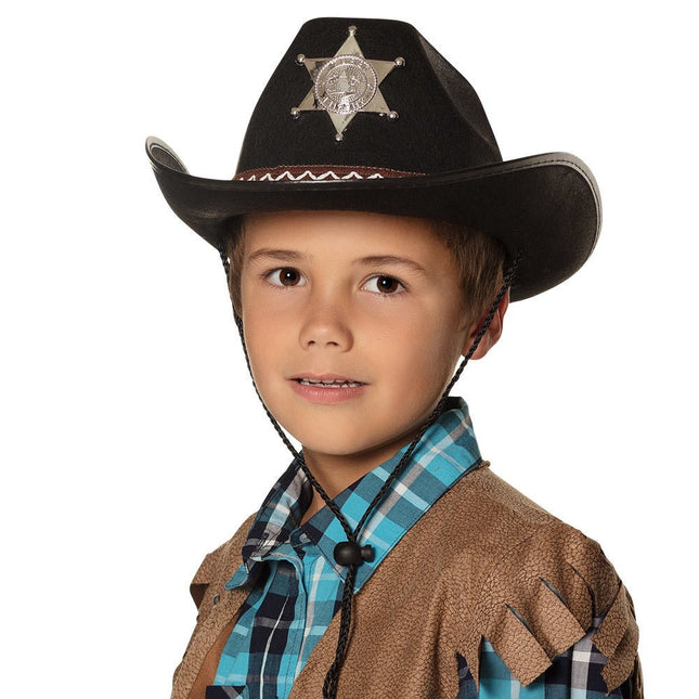 Cowboyhoed Kind Zwart van Boland koop je bij Partywinkel