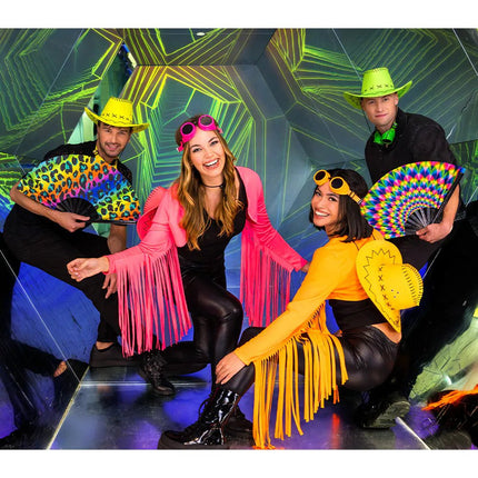 Cowboyhoed Savanne neongroen UV van Boland koop je bij Partywinkel
