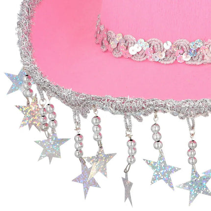 Cowboyhoed Stargazing roze van Boland koop je bij Partywinkel