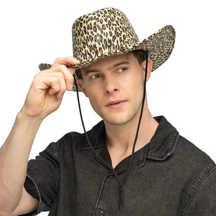 Cowboyhoed Wild luipaard van Boland koop je bij Partywinkel