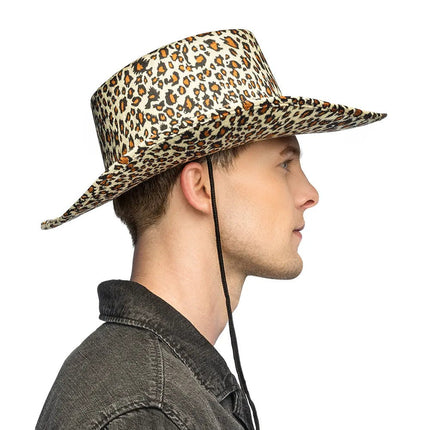 Cowboyhoed Wild luipaard van Boland koop je bij Partywinkel