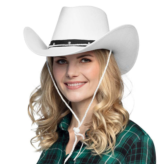 Cowboyhoed Wit van Boland koop je bij Partywinkel