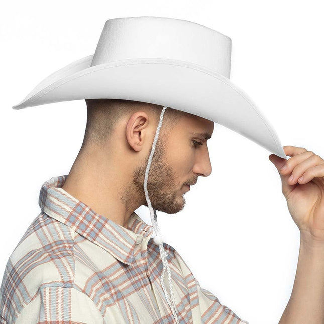 Cowboyhoed Wit van Boland koop je bij Partywinkel