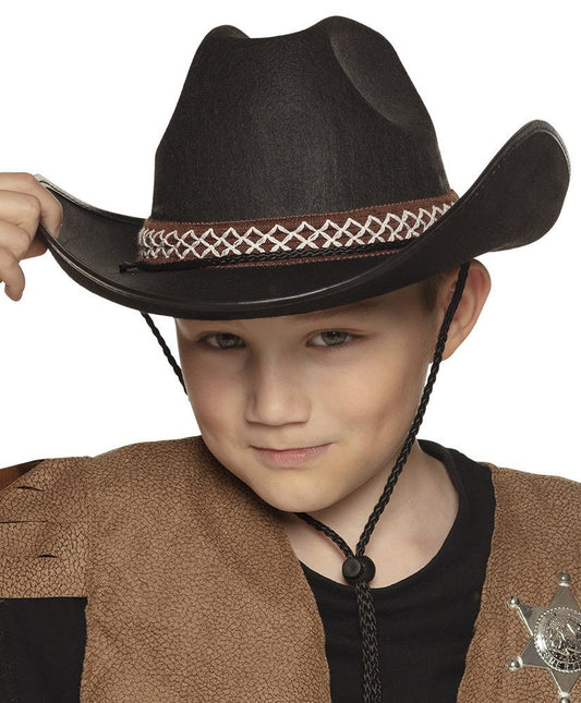 Cowboyhoed Zwart Kind van Boland koop je bij Partywinkel