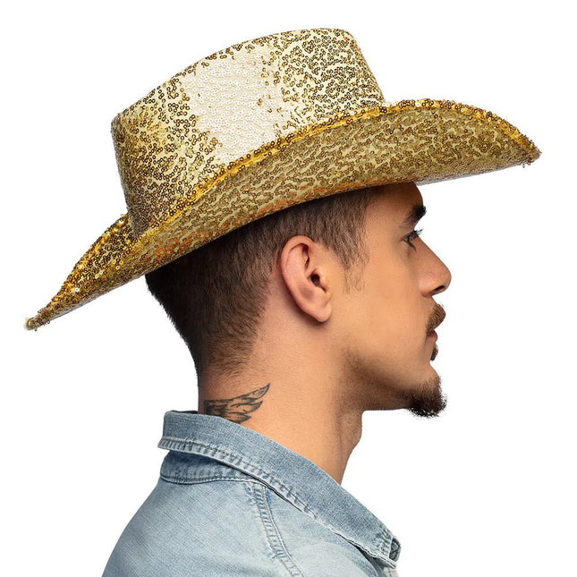 Cowgirl Hoed Goud van Boland koop je bij Partywinkel