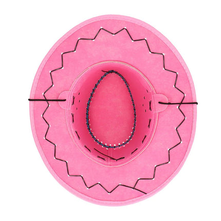 Cowgirl Hoed Roze Borduursel van Boland koop je bij Partywinkel