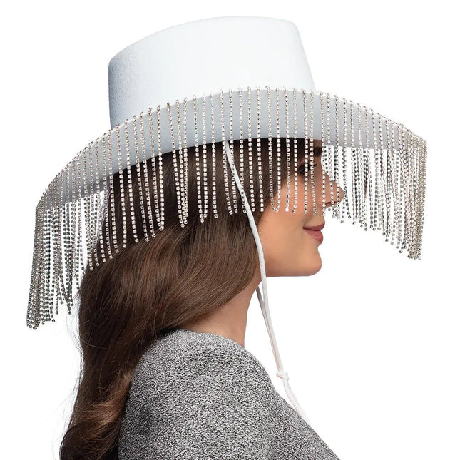Cowgirl Hoed Wit Showgirl van Boland koop je bij Partywinkel