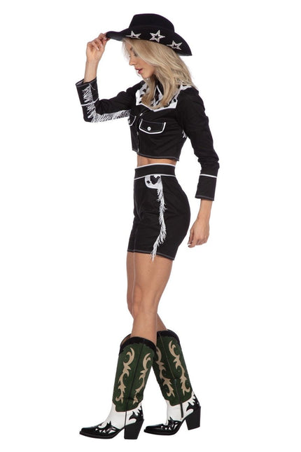 Cowgirl Kostuum Zwart Dames van Wilbers & Wilbers koop je bij Partywinkel