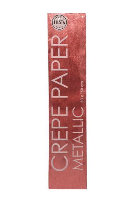 Crepe Papier Rose Goud Metallic 50cm 1,5m van WeFiesta koop je bij Partywinkel