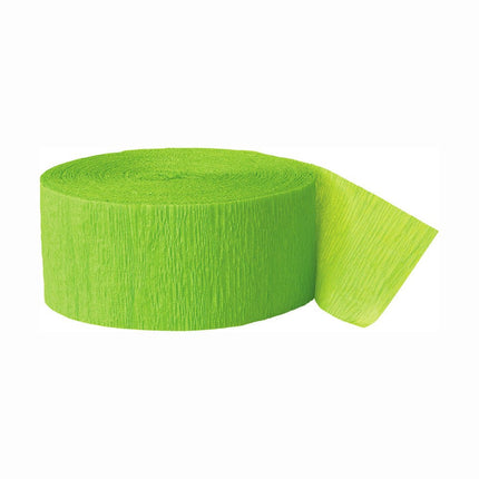 Crepe Slinger Lime Groen 24m van Unique koop je bij Partywinkel