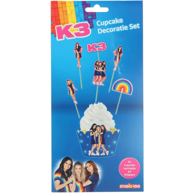 Cupcake Decoratie Set K3 12 - delig van Folat koop je bij Partywinkel