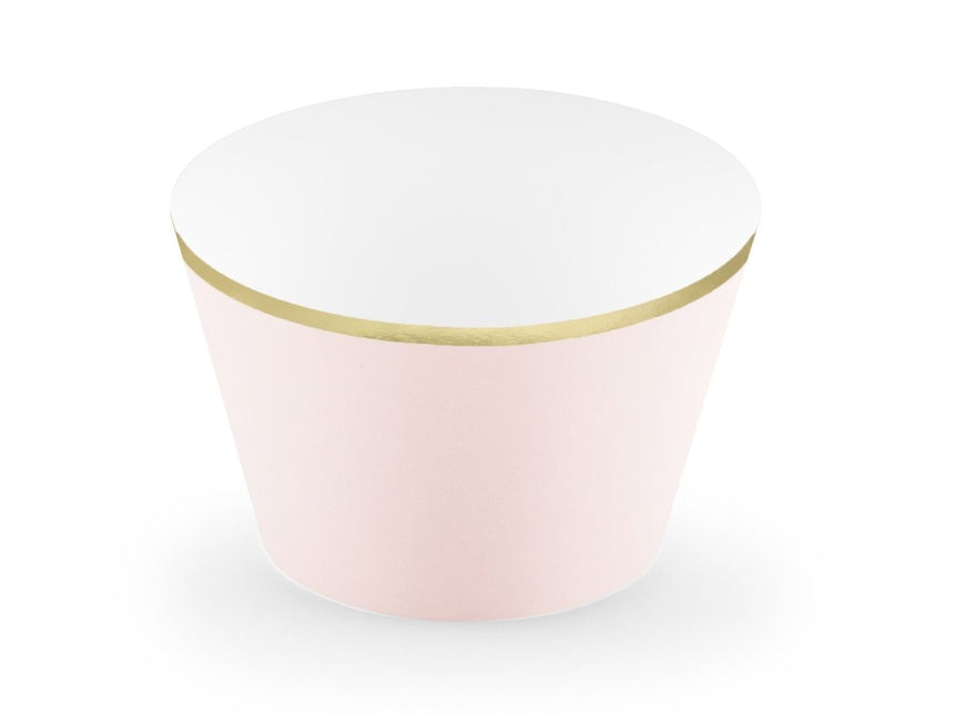 Cupcake Vormpjes Lichtroze Pastel 7,6cm 6st van Partydeco koop je bij Partywinkel