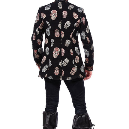 Dia De Los Muertos Jas Zwart Heren van Wilbers & Wilbers koop je bij Partywinkel