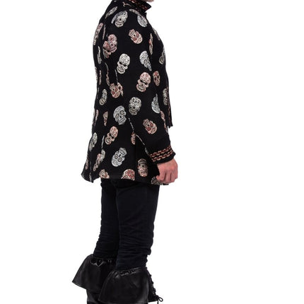 Dia De Los Muertos Jas Zwart Heren van Wilbers & Wilbers koop je bij Partywinkel