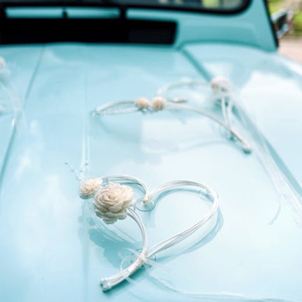 Decoratie Hart Wit 2st van Partydeco koop je bij Partywinkel